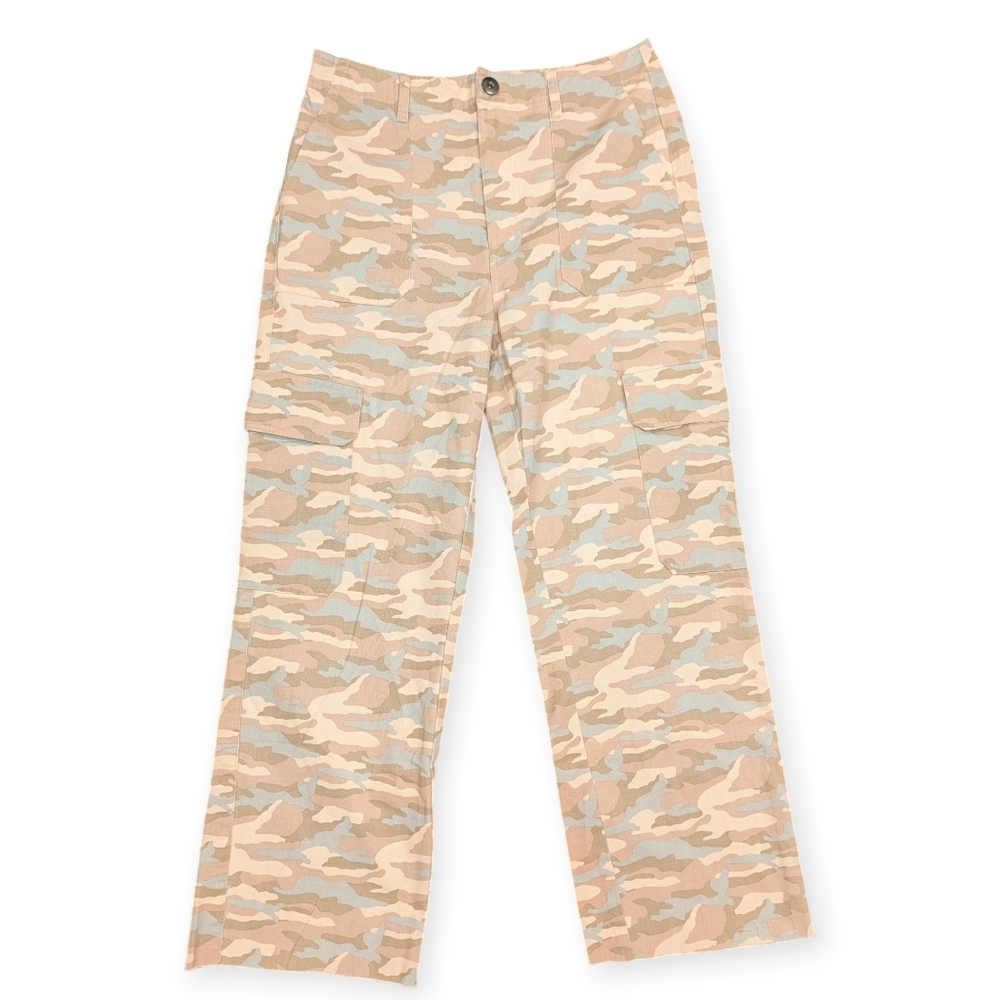 NWT Blue Rain Baggy High Waist Camo Cargo Pants Y2K Size Medium Streetwear